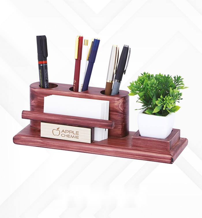 [63642] Wooden pen stand & Desk organizer