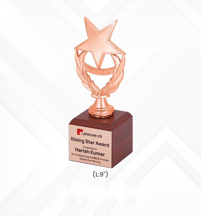 [63804] Star Trophies Gold,Silver,Copper with box