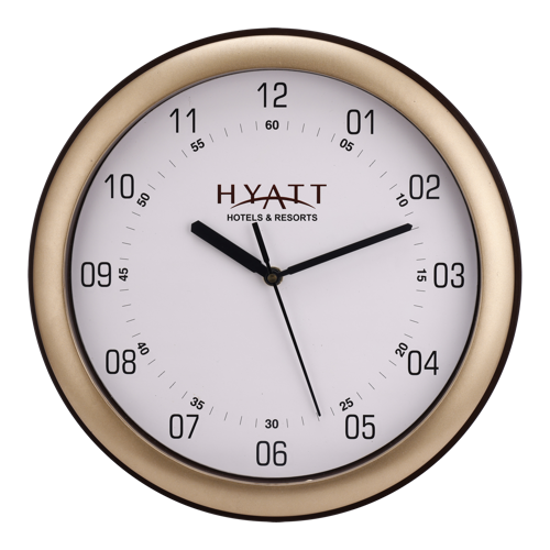[60804] Hyatt Wall Clock - Size : 11.25" Dial Size : 9" 
