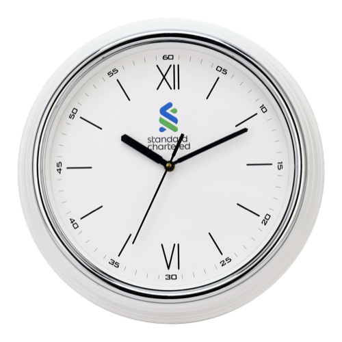 [60820] Standard Charterd Wall Clock - Size : 12.25" Dial Size : 9.5"