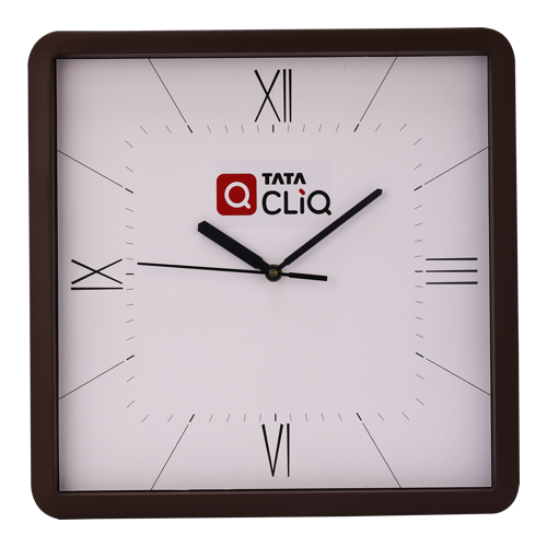 [60824] TATA Cliq Wall Clock - Size : 12"×12" Dial Size : 10.75"×10.75