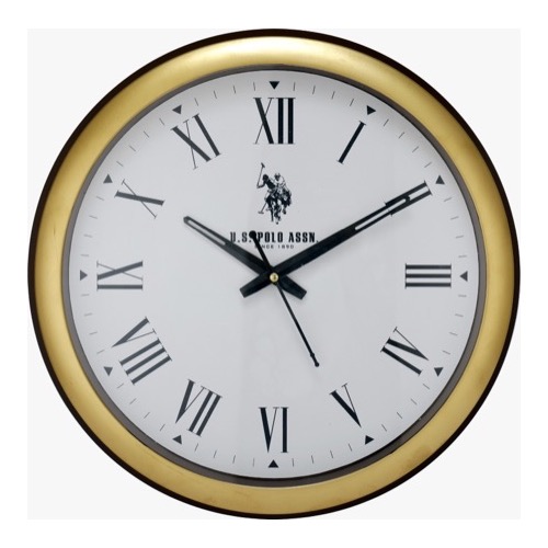 [60827] Us Polo Wall Clock - Size : 14" Dial Size : 11" 
