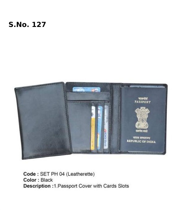 [63940] Passport Cover with card slots - Leatherette