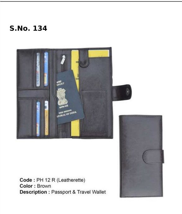 [63947] Passport & Travel Wallet - Leatherette