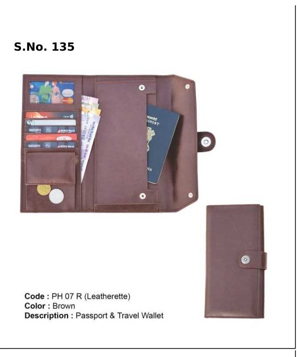 [63948] Passport & Travel Wallet - Leatherette