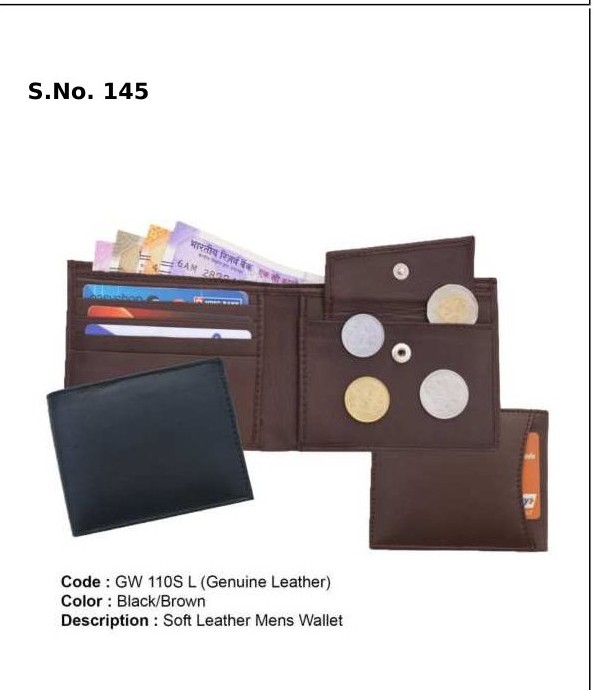 [63958] Mens Wallet - Genuine Leather