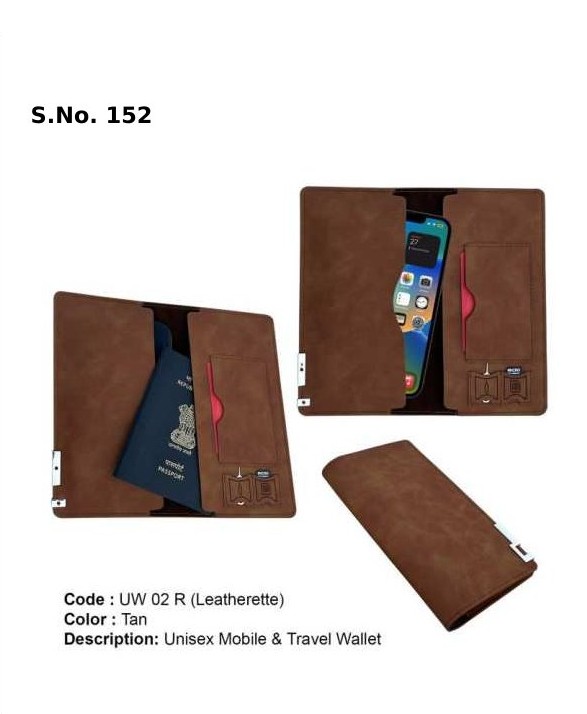 [63965] Unisex Mobile & Travel Wallet - Leatherette