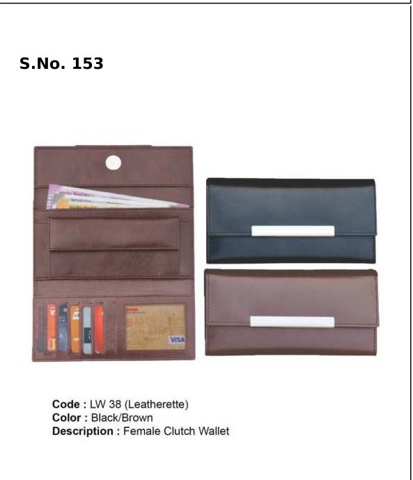 [63966] Female Clutch Wallet- Leatherette