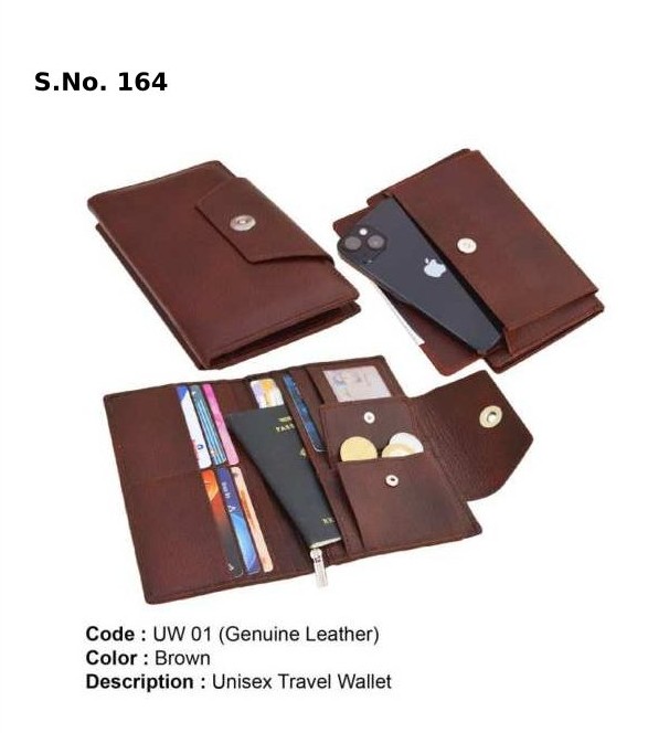 [63977] Unisex Wallet with Mobile Pocket- Genuine Leather