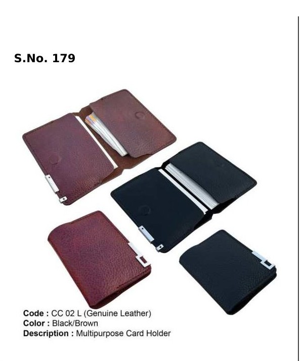 [63992] Multipurpose Card Holder - Genuine Leather