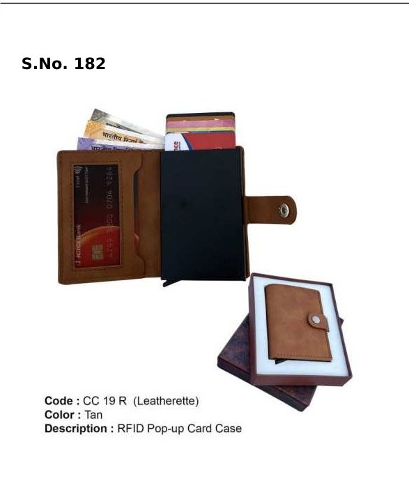 [63995] RFID Pop-up Card Case - Leatherette