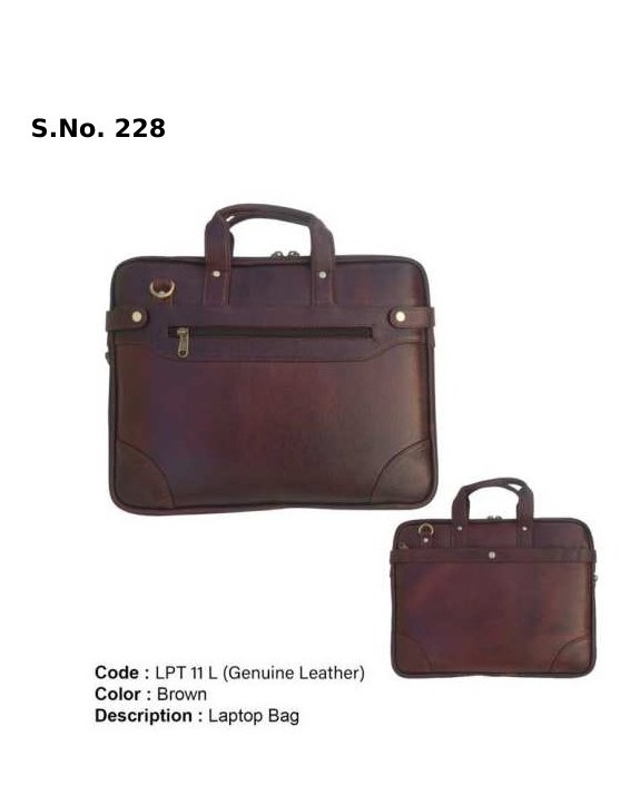 [64041] Laptop Bag - Genuine Leather brown