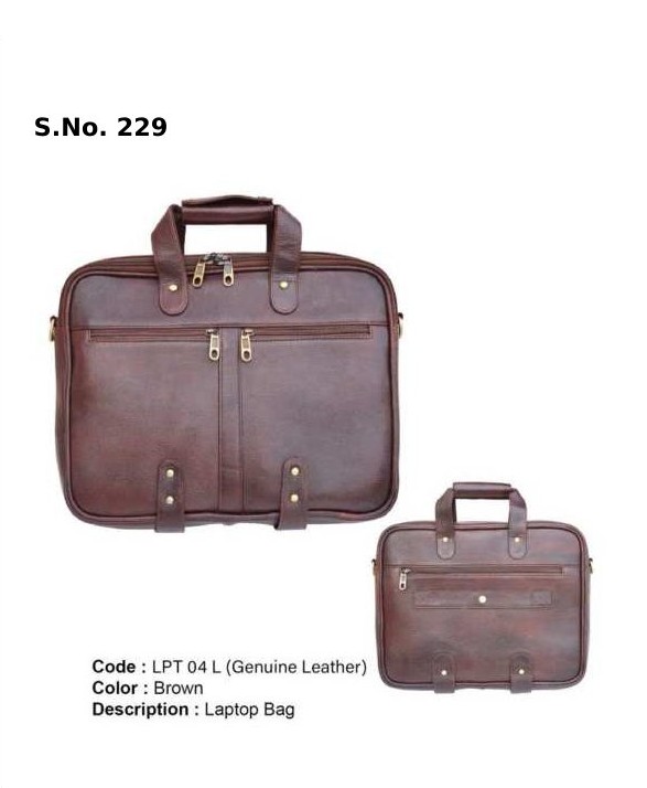 [64042] Laptop Bag - Genuine Leather brown