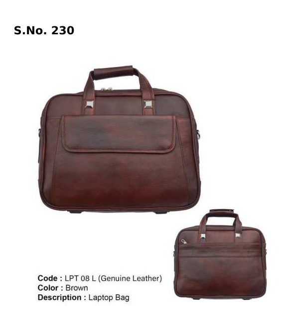 [64043] Laptop Bag - Genuine Leather brown