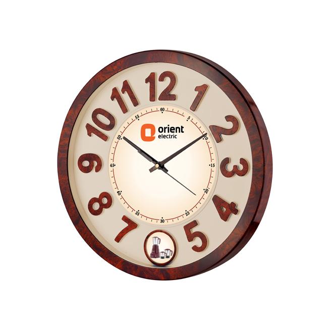 [60865] Walnut Wooden Finish Pendulum Wall Clock