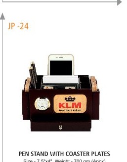 [64072] PEN STAND WITH COASTER PLATES Size - 7.5"x4", Weight - 700 gm (Appx)