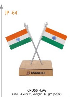 [64112] CROSS FLAG Size - 4.75"x3", Weight - 90 gm (Appx)