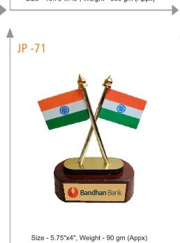 [64119] CROSS FLAG Size - 5.75"x4", Weight - 90 gm (Appx)
