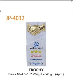 [64149] TROPHY Size - 10x4.5x1.5" Weight - 640 gm (Appx)