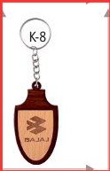 [64254] Wooden Keychain with polycover packing