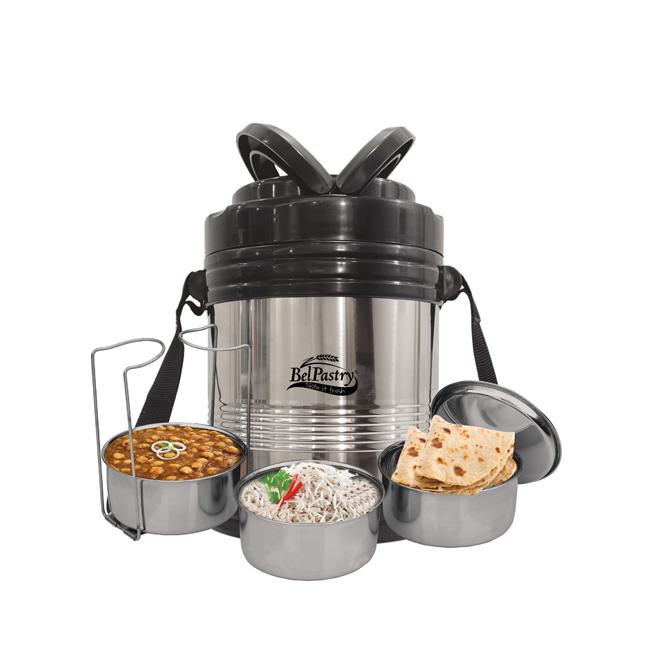 [60906] Lunch Box With 3 Steel Containers