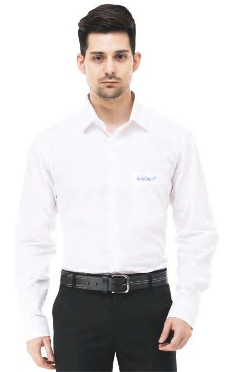 [64438] white cotton Business shirt