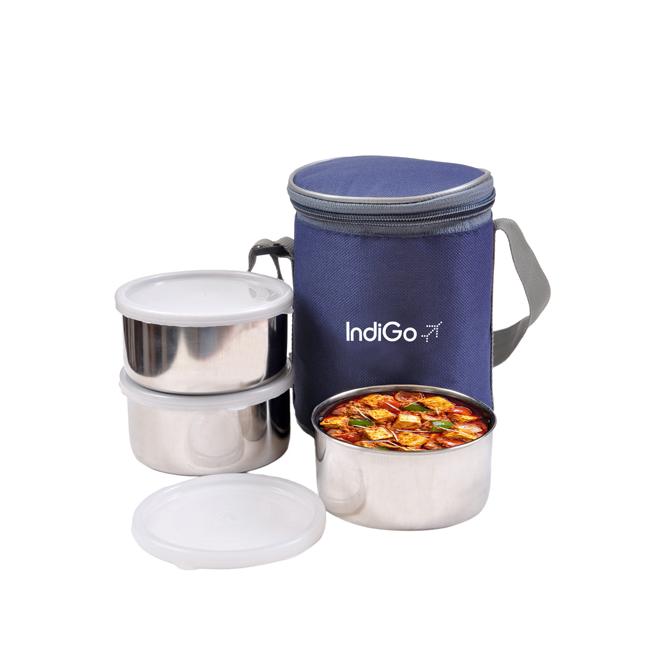 [60917] Lunch Box - 3 Pcs. 350Ml Containers 1 Pc. Soft Line Bag