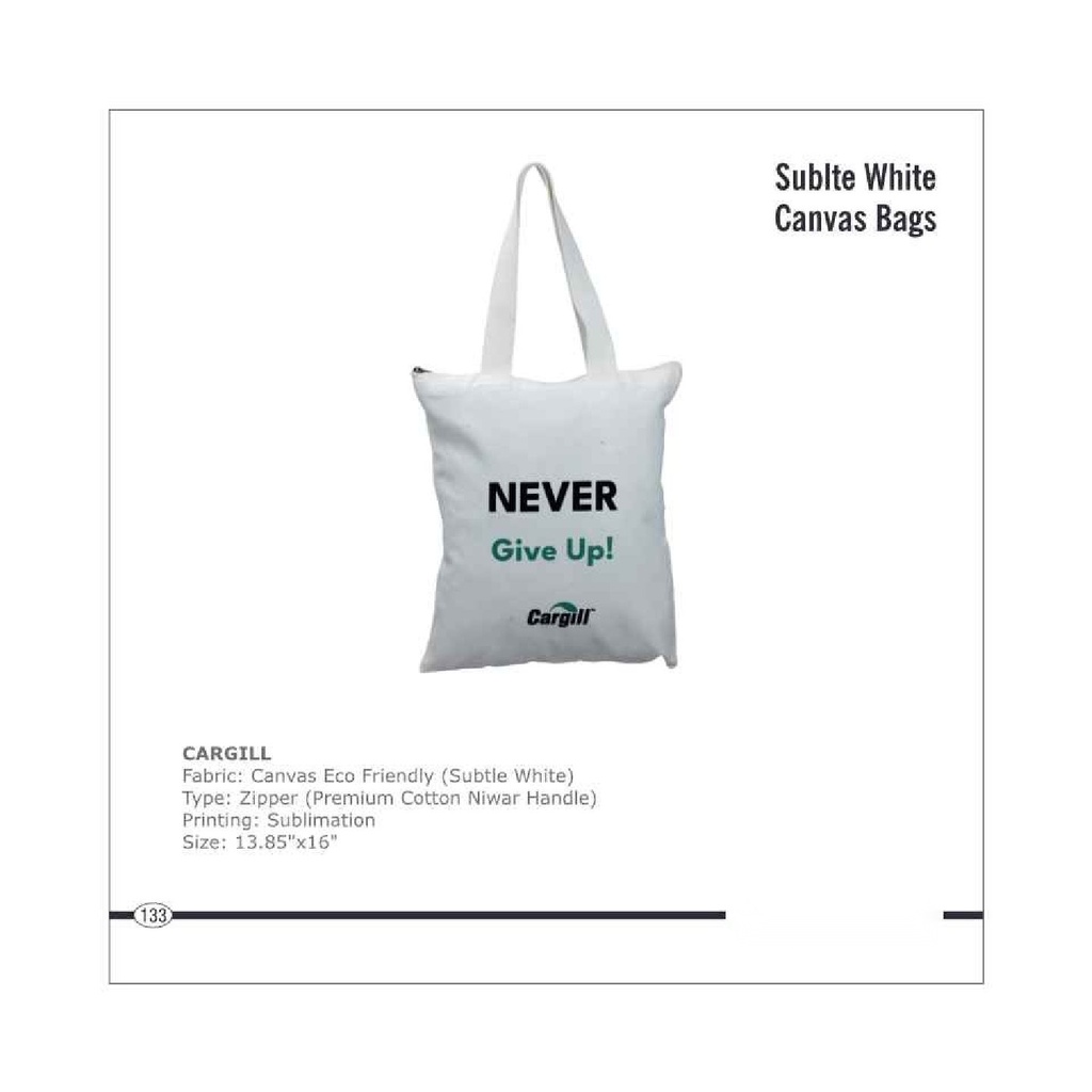 [64570] canvas eco friendly zipper bag