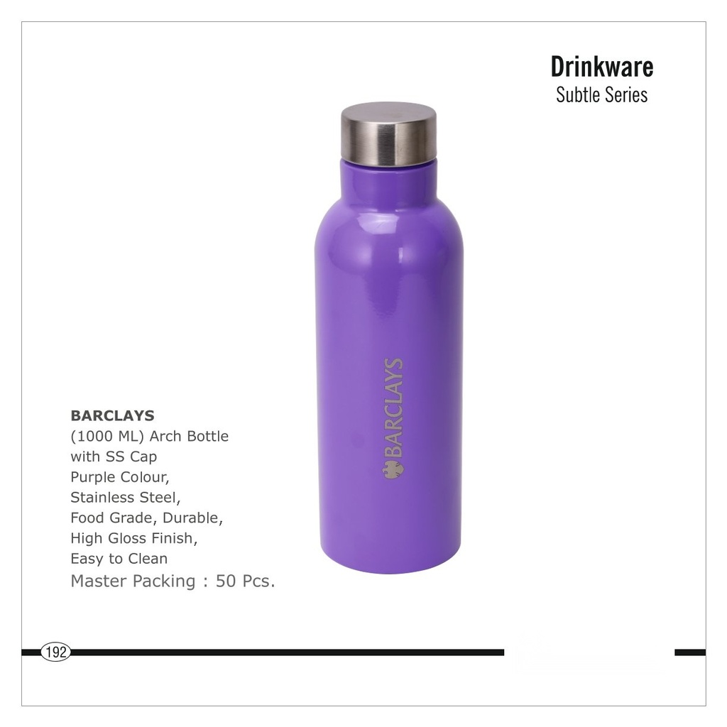 [64625] (1000 ML) Arch Bottle with SS Cap
