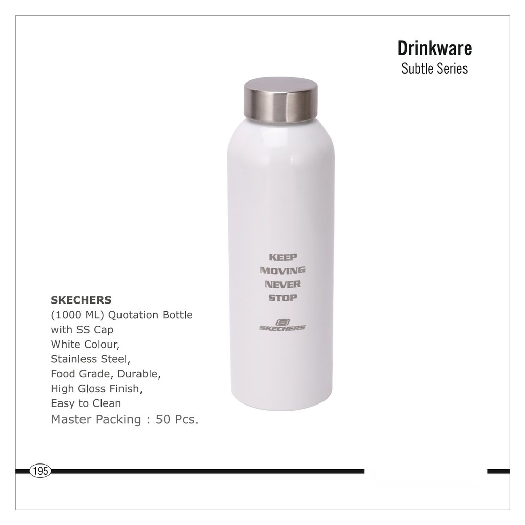 [64628] (1000 ML) Quotation Bottle with SS Cap 