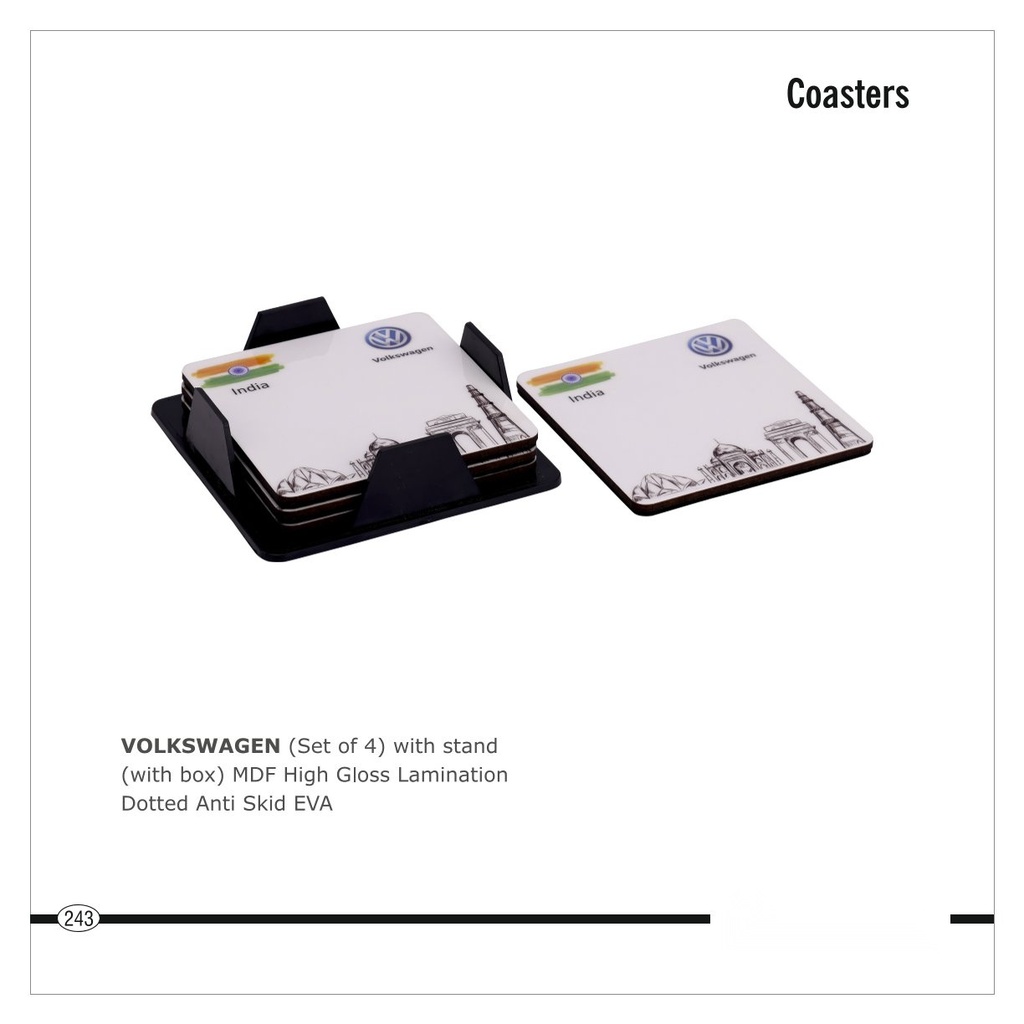 [64676] 4Pc Set Of Coaster with stand