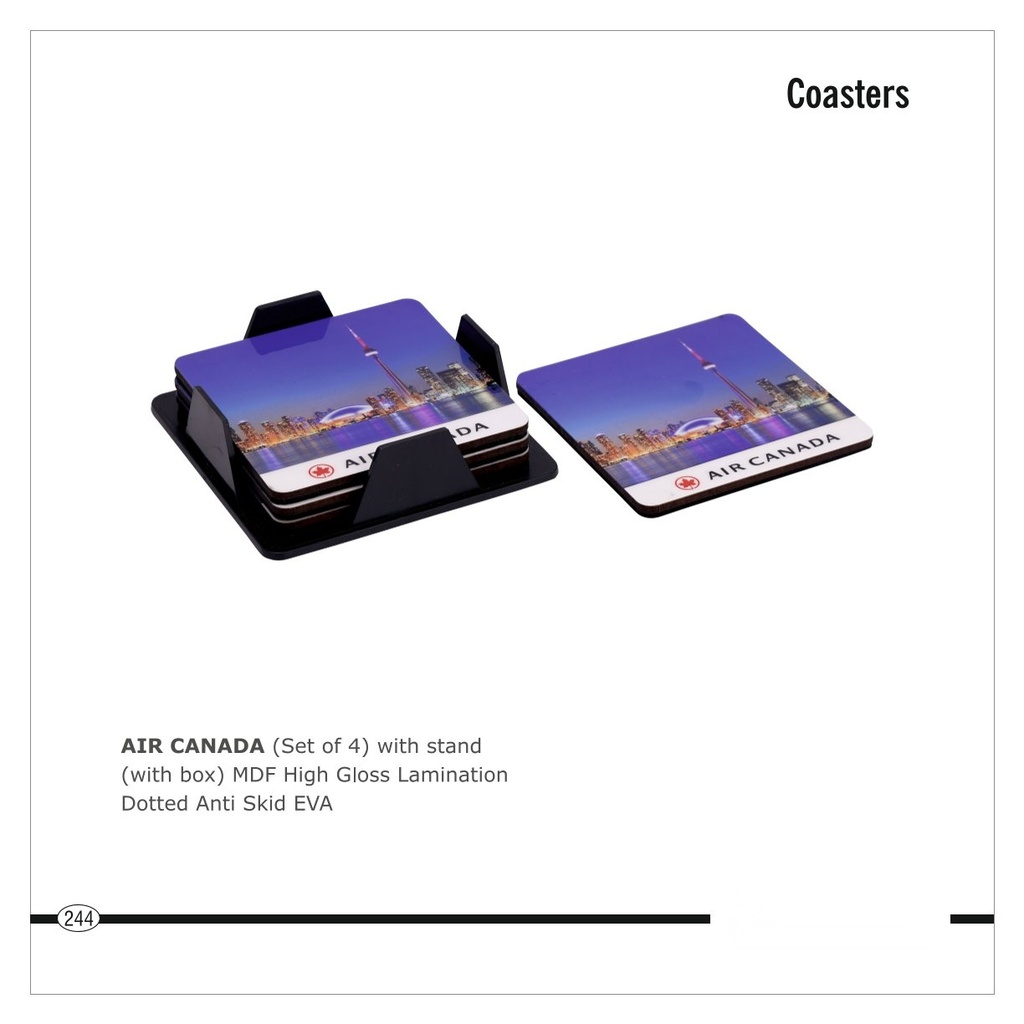 [64677] coasters (Set of 4) with stand