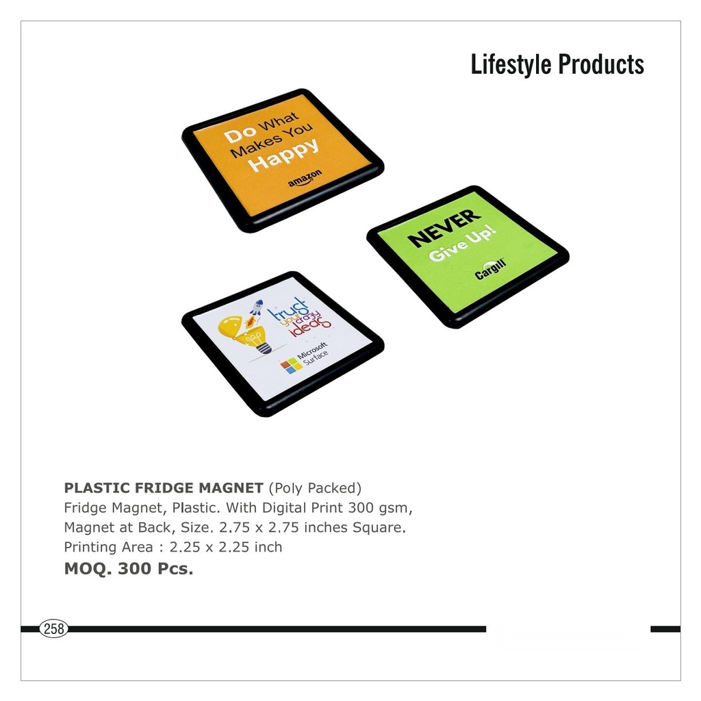 [64691] PLASTIC FRIDGE MAGNET (Poly Packed)