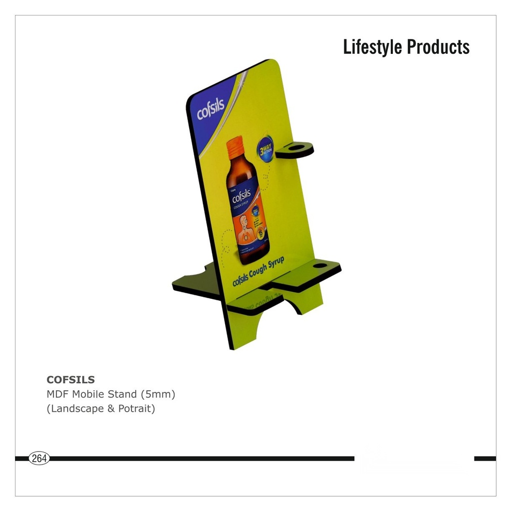 [64697] MDF Mobile Stand (5mm) (Landscape & Portrait)