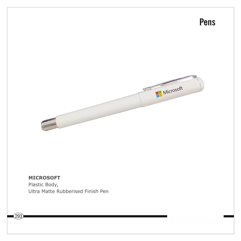 [64726] Plastic Body ULTRA MATTE RUBBERISED FINISH PEN