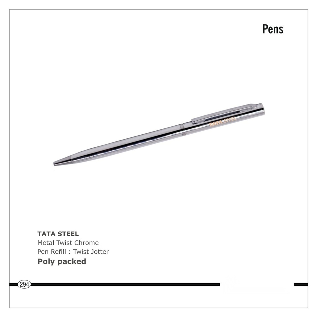 [64727] STEEL Metal Twist Chrome Pen
