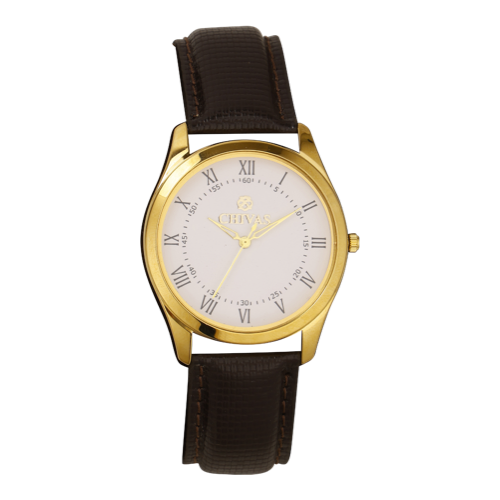 [60953] Chivas Wrist Watch - Gold Leaf Dial , Premium German Craft Box 