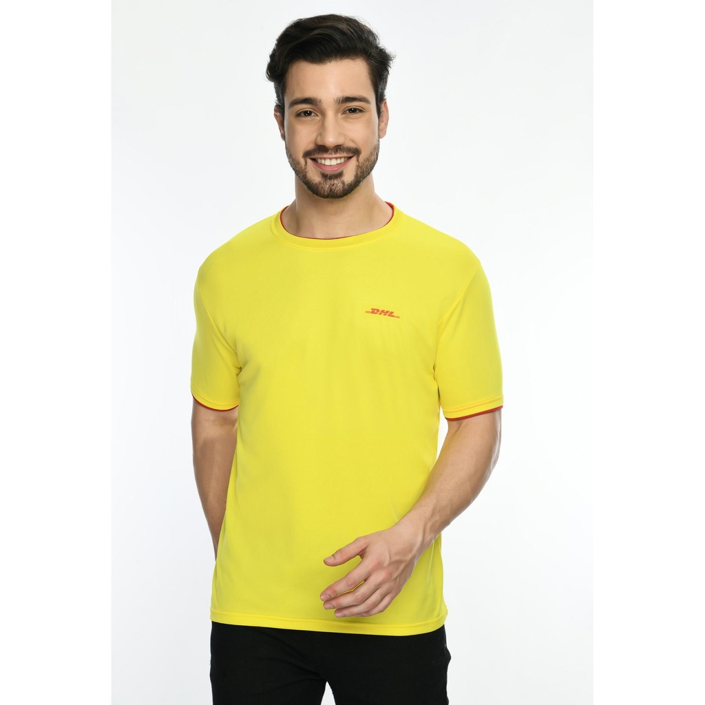 T-Shirt - Round Neck; Contrast Sleeve Piping; Fabric : Dot Knit Mesh; Sweat Absorbent ; Contrast Band