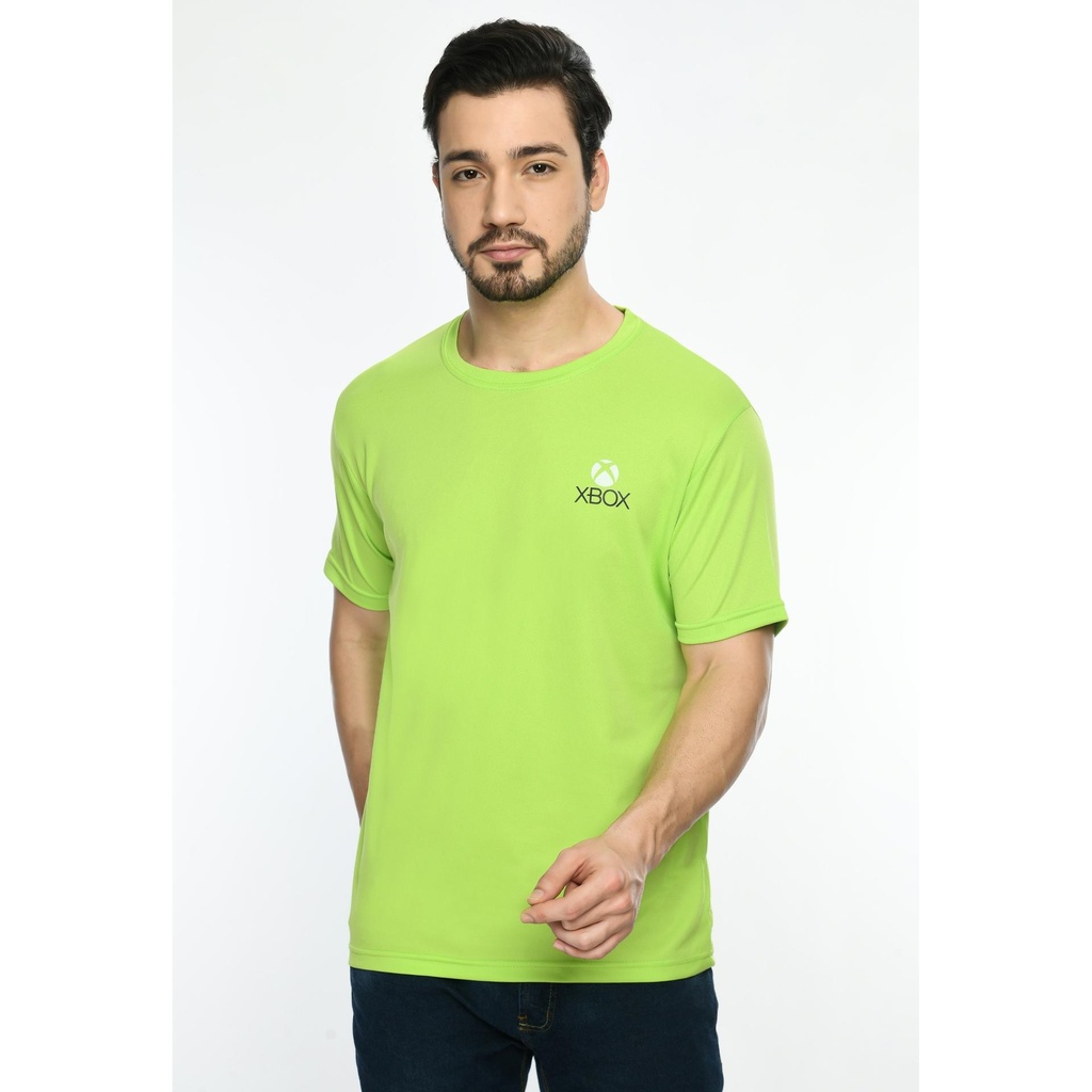 [61025] T-Shirt - Round Neck; Contrast Band; Fabric : Dot Knit Mesh; Sweat Absorbent
