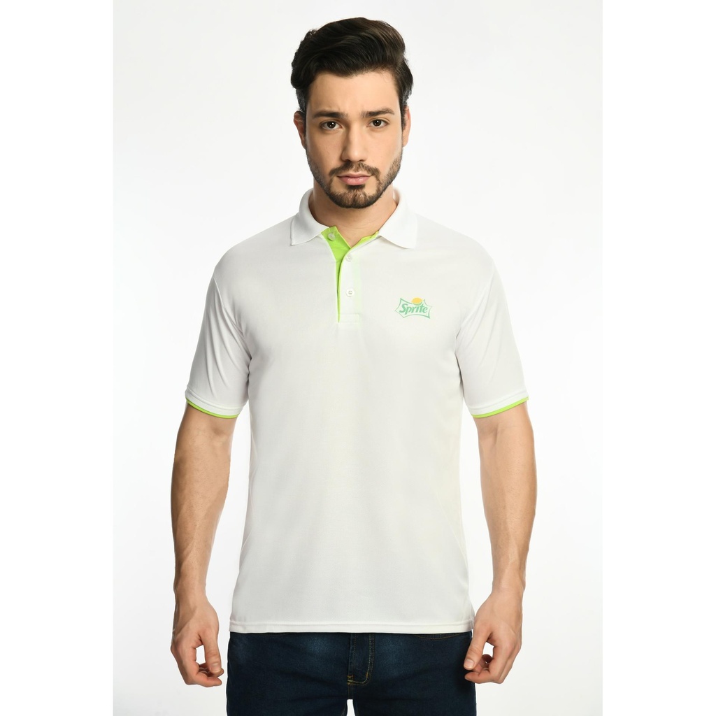 [61028] T-Shirt - Eco Polo; Contrast Bone And Sleeve Piping; Fabric : Dot Knit Mesh; Sweat Absorbent