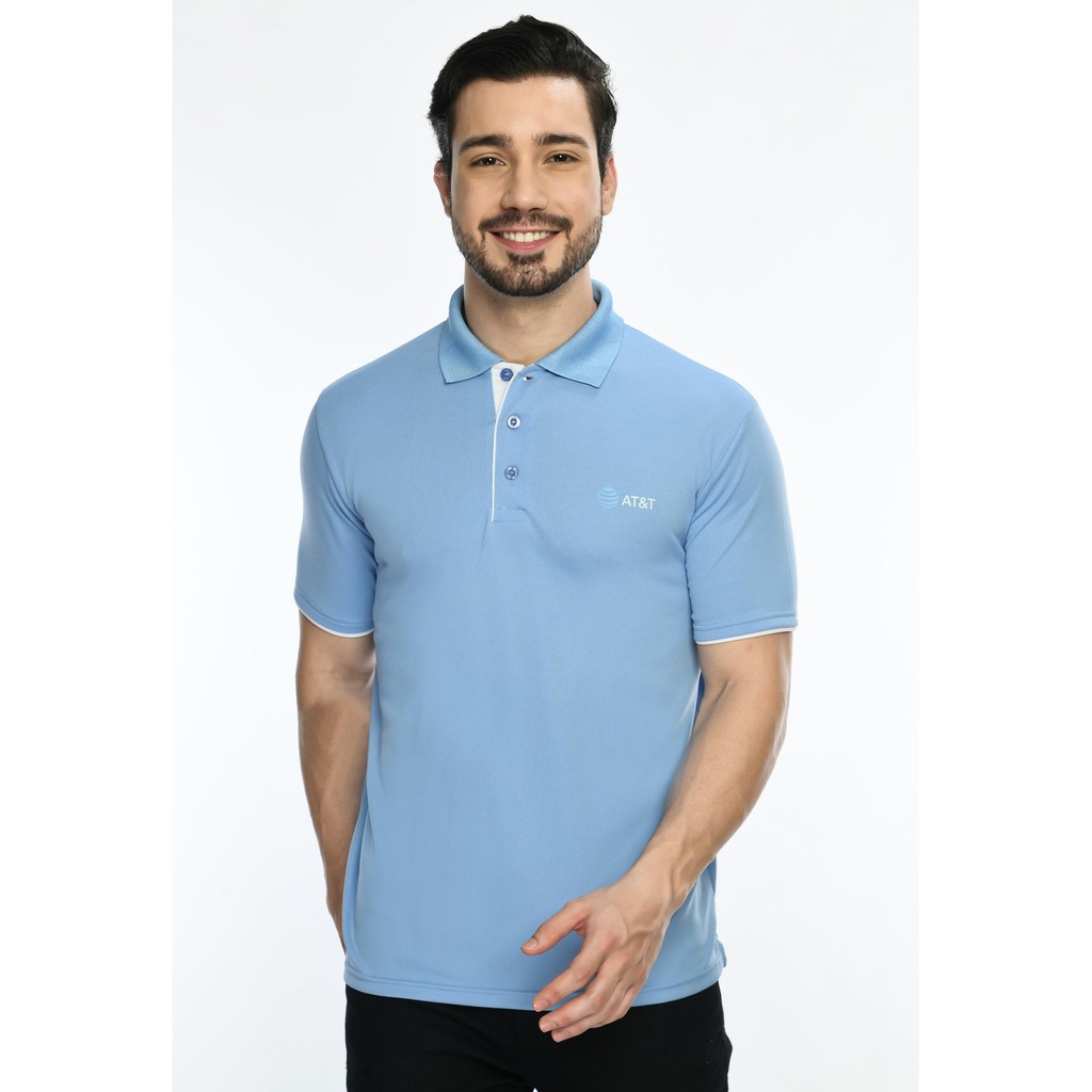 [61031] T-Shirt - Eco Polo; Contrast Bone And Sleeve Piping; Fabric : Dot Knit Mesh; Sweat Absorbent