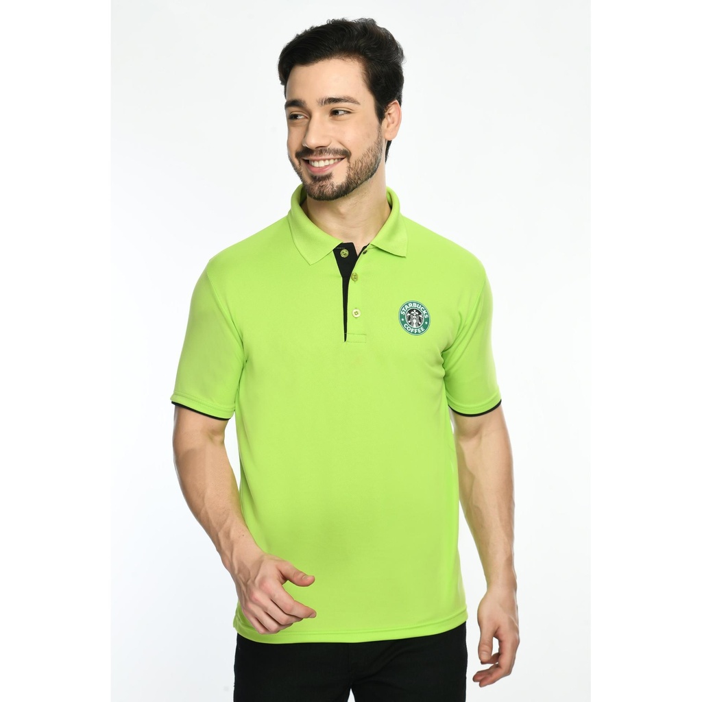 [61035] T-Shirt - Eco Polo; Contrast Bone And Sleeve Piping; Fabric : Dot Knit Mesh; Sweat Absorbent