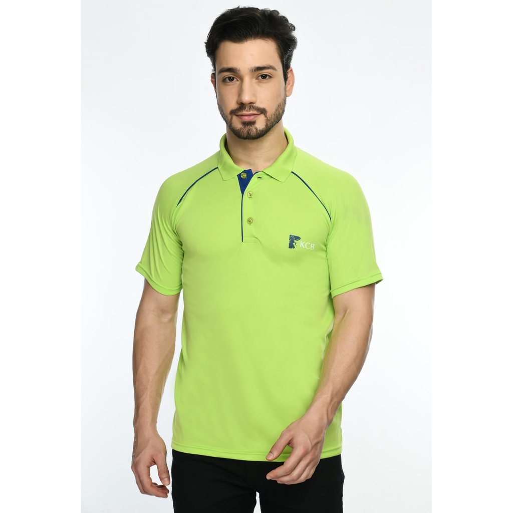 [61044] T-Shirt - Eco Polo; Contrast Bone And Chest Panel Folder; Contrast Band ; Fabric : Dot Knit Mesh; Sweat Absorbent