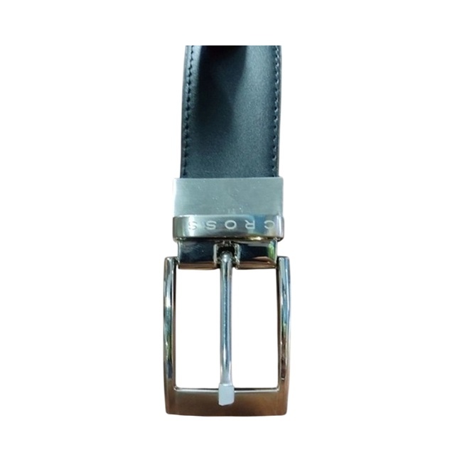 [65566] CROSS BELT - BUC10064 35 mm PRONGED BUCKLE NI/F/P/NI (RB - 107) + STR100065 SIBAGO 35MM XXL BLACK/BROWN MATCHING STITCHED END TO END 121CM