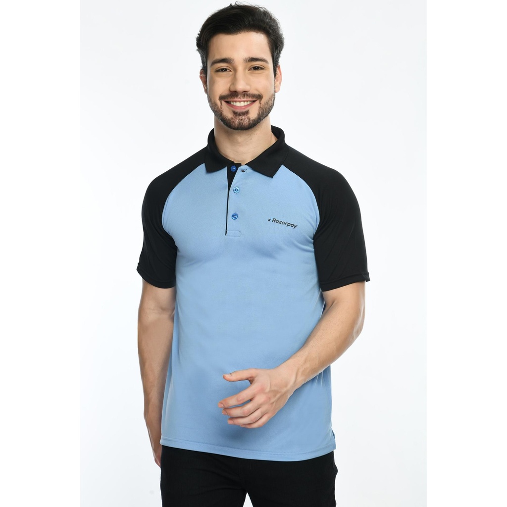 [61081] T- Shirt - Cut And Sew; Contrast Bone ; Fabric : Dot Knit Mesh; Sweat Absorbent