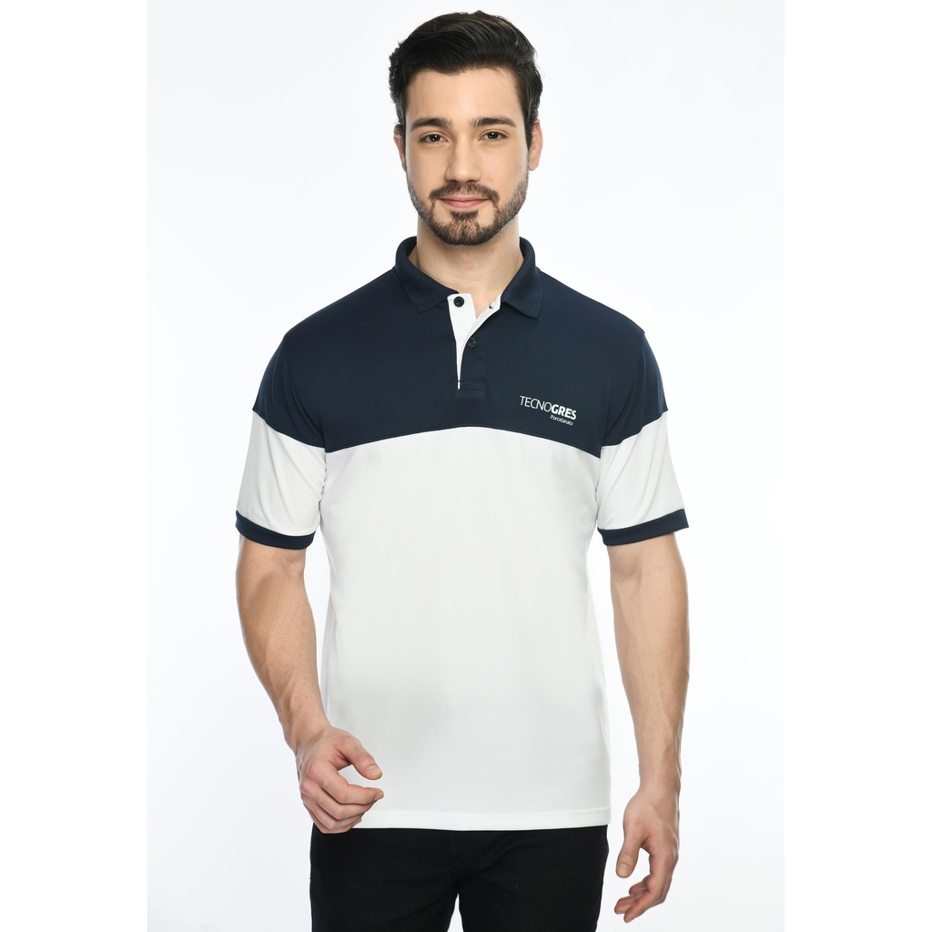 [61087] T-Shirt - Cut And Sew; Contrast Bone ; Fabric : Dot Knit Mesh; Sweat Absorbent