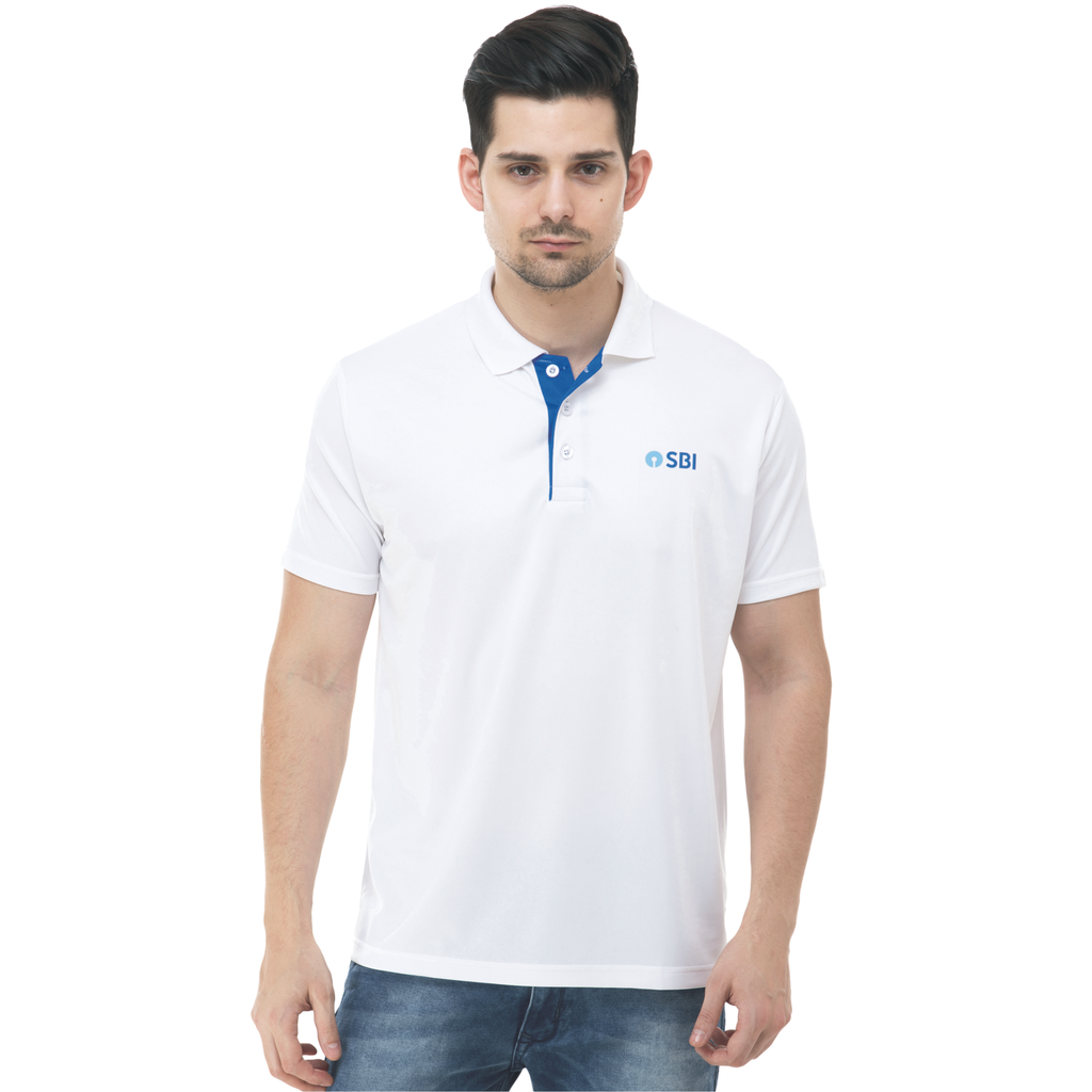 [61090] T-Shirt - Polo Eco; Contrast Bone ; Fabric : Dot Knit Mesh; Sweat Absorbent