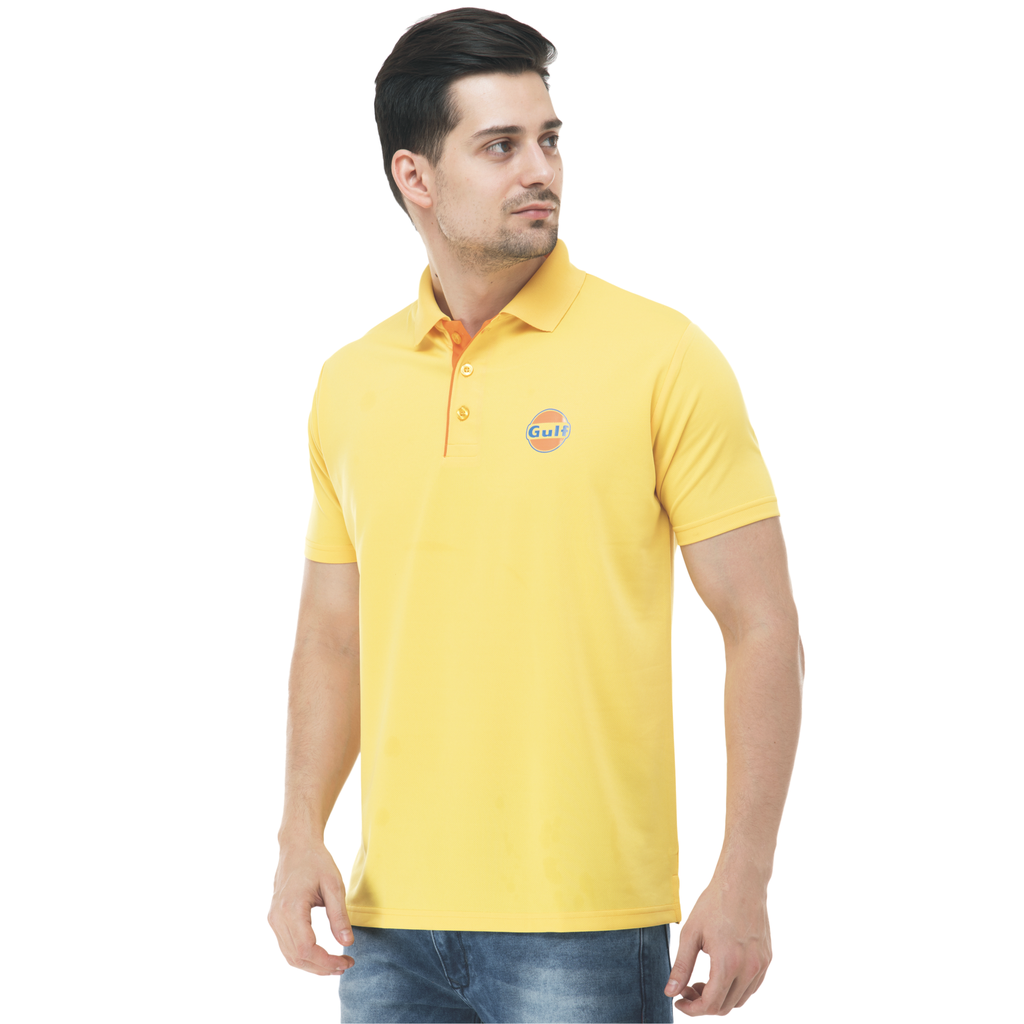 [61093] T-Shirt -Polo Eco; Contrast Bone ; Fabric : Dot Knit Mesh; Sweat Absorbent