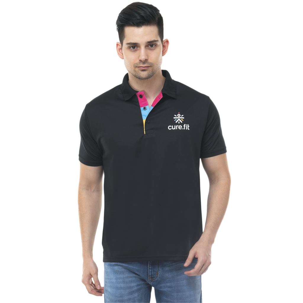 [61097] T-Shirt -Polo Eco; Multicolor Bone ; Fabric : Dot Knit Mesh; Sweat Absorbent