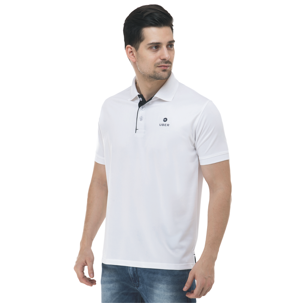 [61099] T-Shirt- Verbose Range Polo ; Contrast Bone ; Fabric : Dot Knit Mesh; Sweat Absorbent